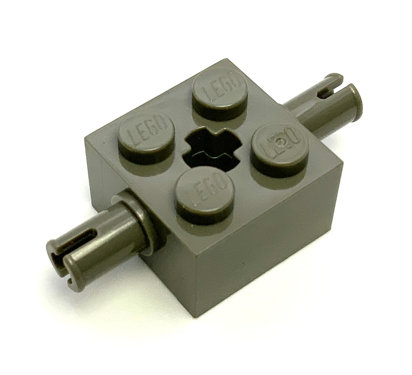 Brick, Modified 2x2 with Pins and Axle Hole, Part# 30000 - Image 2