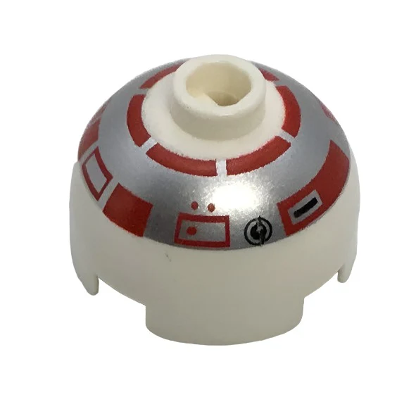 Brick Round Decorated 2x2 Dome Top with R5-D4 Pattern (6 Arcs on Top), Part# 553px1a - Image 2