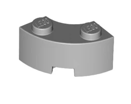 Brick Round Corner 2x2 Macaroni with Stud Notch and Reinforced Underside, Part# 85080 - Image 3
