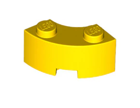 Brick Round Corner 2x2 Macaroni with Stud Notch and Reinforced Underside, Part# 85080 - Image 8