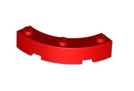 Brick Round Corner 4x4 Macaroni Wide with 3 Studs, Part# 48092 - Image 11