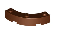 Brick Round Corner 4x4 Macaroni Wide with 3 Studs, Part# 48092 - Image 12
