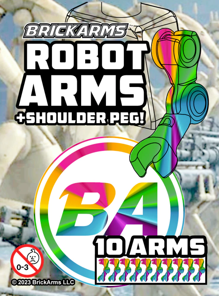 Droid/Robot Arms with Shoulder Peg BRICKARMS Pack - Image 5