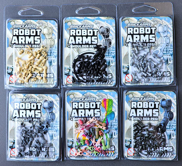 Droid/Robot Arms with Shoulder Peg BRICKARMS Pack - Image 9
