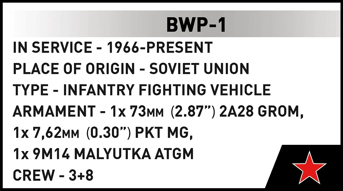 BWP-1 Infantry Fighting Vehicle Tank: COBI Set 2630 - Image 9