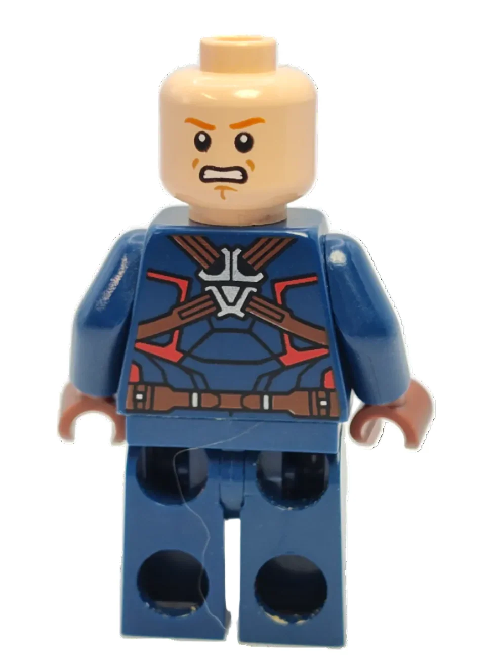 Captain America - Dark Blue Suit, sh0184, LEGO® Marvel Minifigure - Image 4