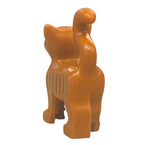Cat, Dark Pink Nose, Reddish Brown Stripes, 13786pb11 - LEGO® Animal - Image 3
