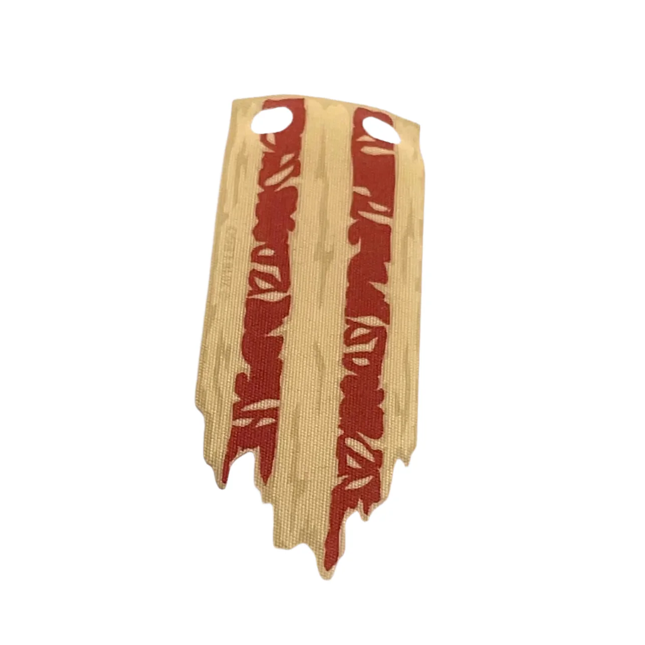 Cloth Flag 3x8 with Tattered Edge and Red Stripes Pattern, Part# 25440