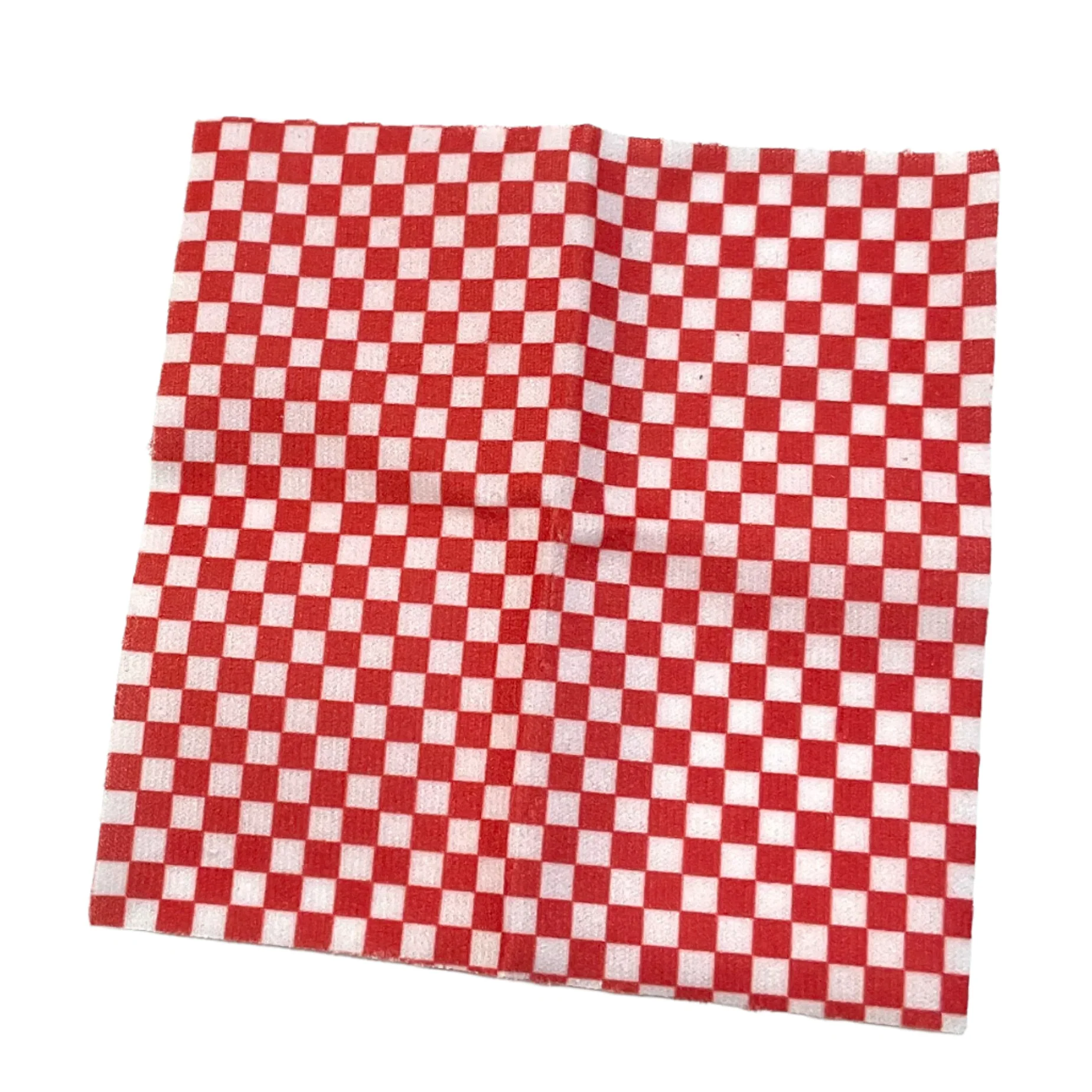 Cloth Picnic Tablecloth / Blanket with Red Checkered Pattern, Part# 16280