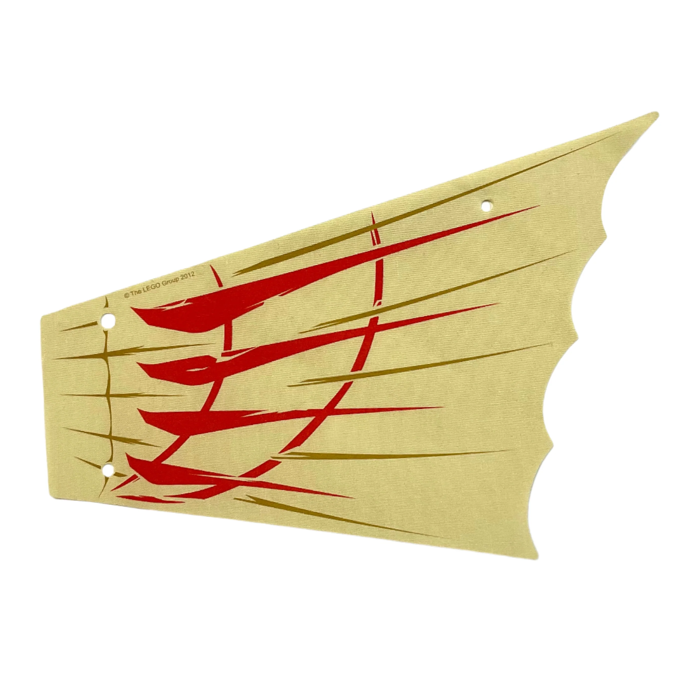 Cloth Sail 28 x 18 Left with Red and Dark Tan Pattern, Part# 70165
