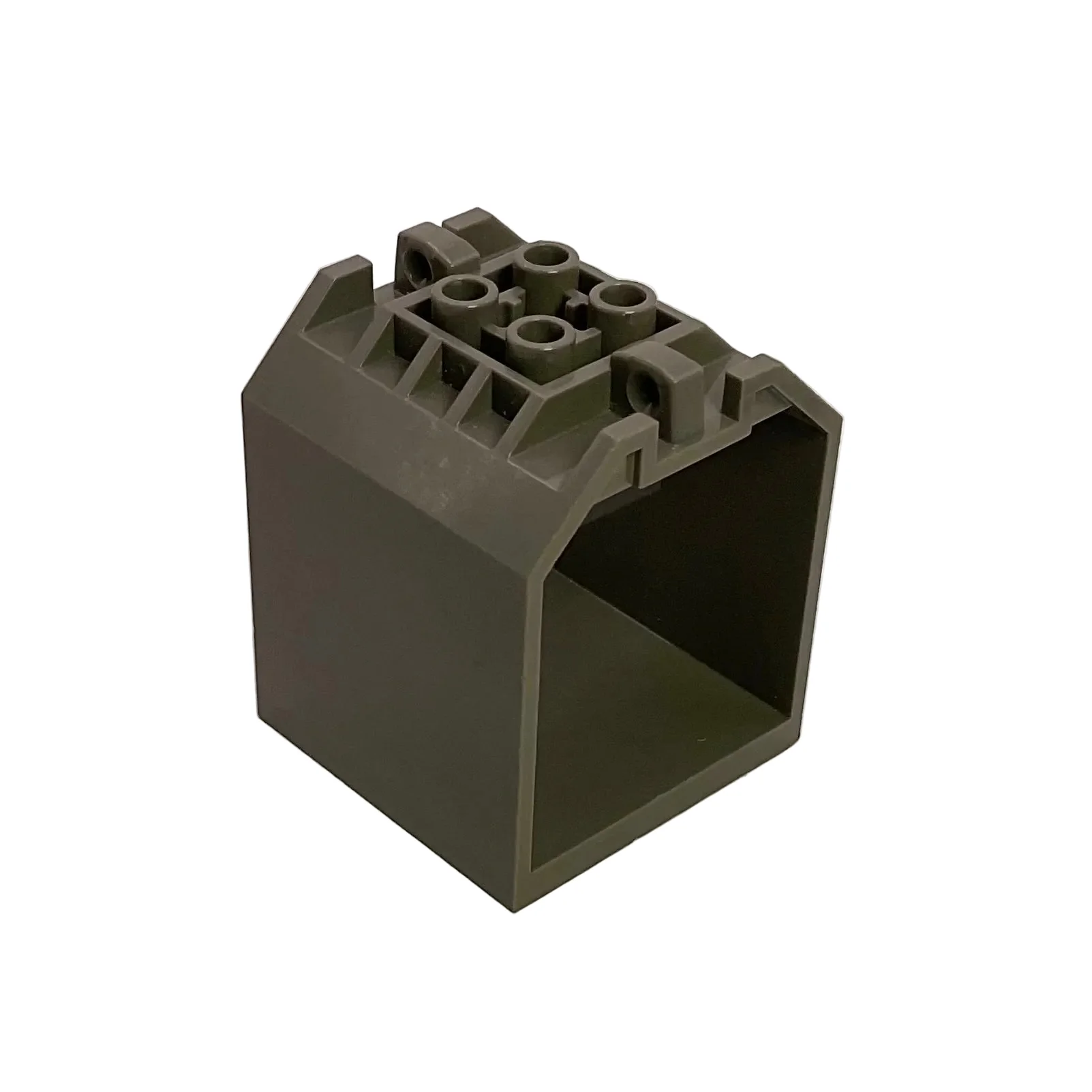 Container, Box Open Ended 4 x 4 x 4 with 1 Locking Hinge Finger on Each End, Part# 30639