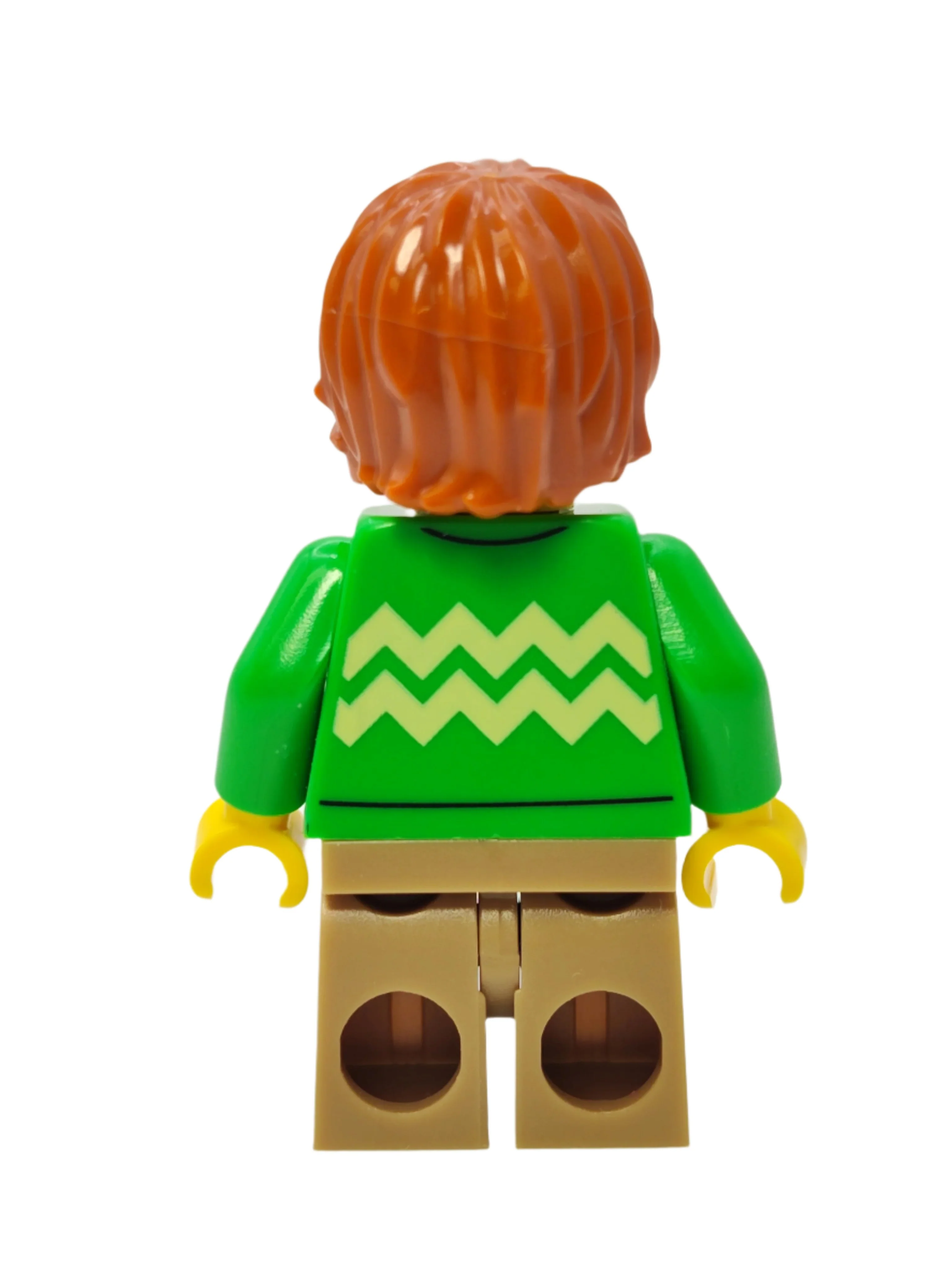 Cozy House Resident - Bright Green Sweater with Zigzag Lines, cty1582 - Image 3