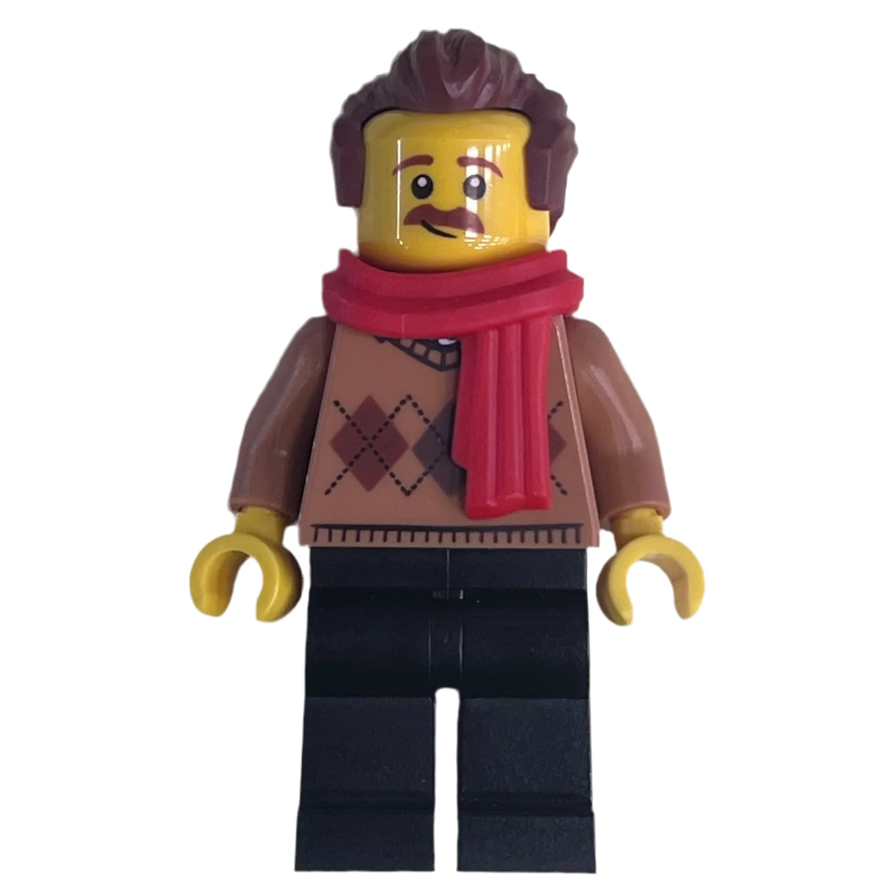 Dad - Argyle Sweater with Red Scarf, hol254 - Image 2