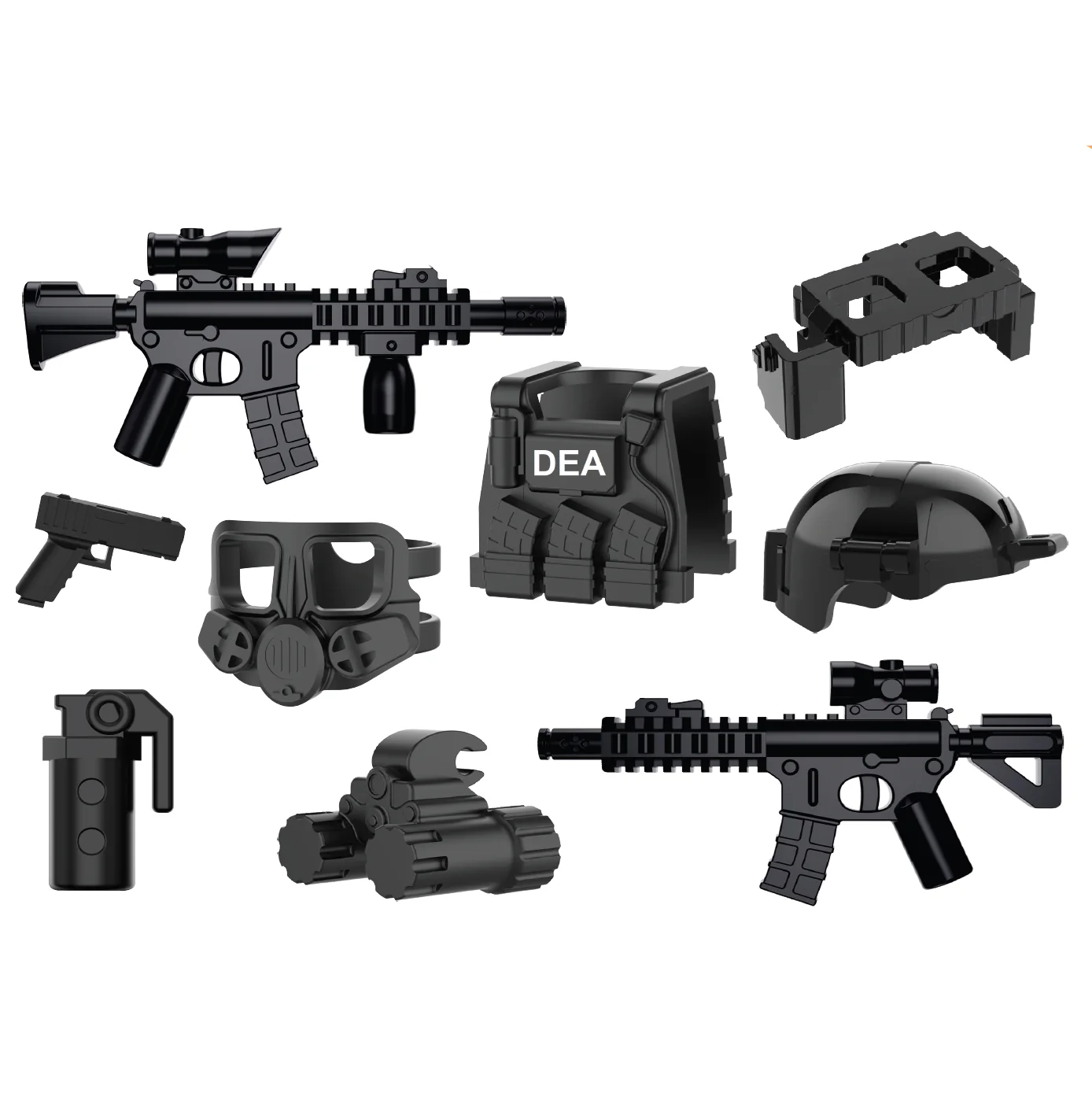 DEA Special Response Unit Tactical Gear Pack Custom Minifigure Toy Accessories