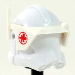 Detail Medic Symbol Print White Visor- CAC