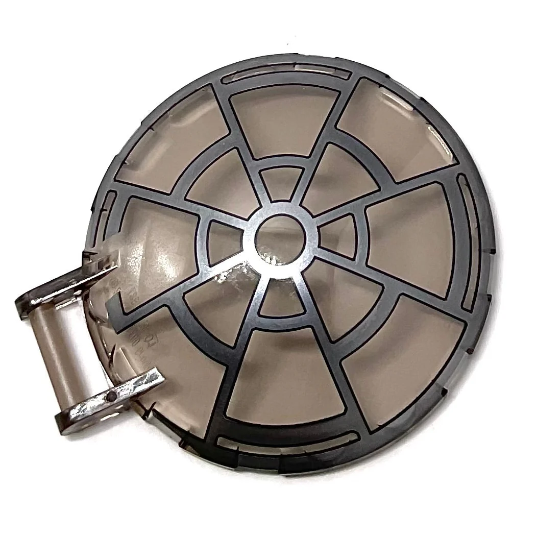 Dish 6 x 6 Inverted with Bar Handle with SW 8 Spoke Death Star Window Pattern, Part# 18675pb03