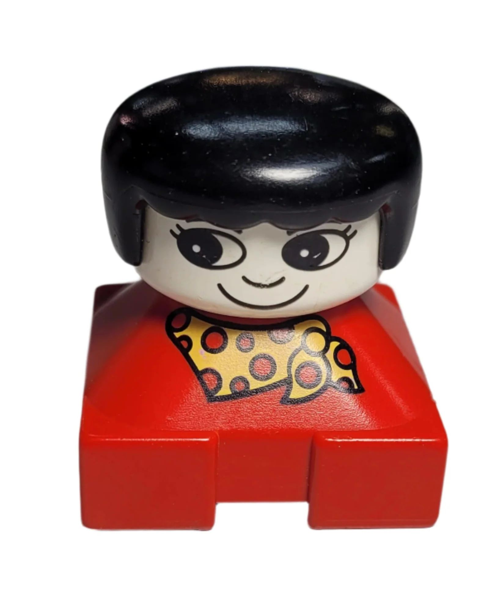 Duplo Brick Female, Red Polka Dot Scarf, 2327pb28