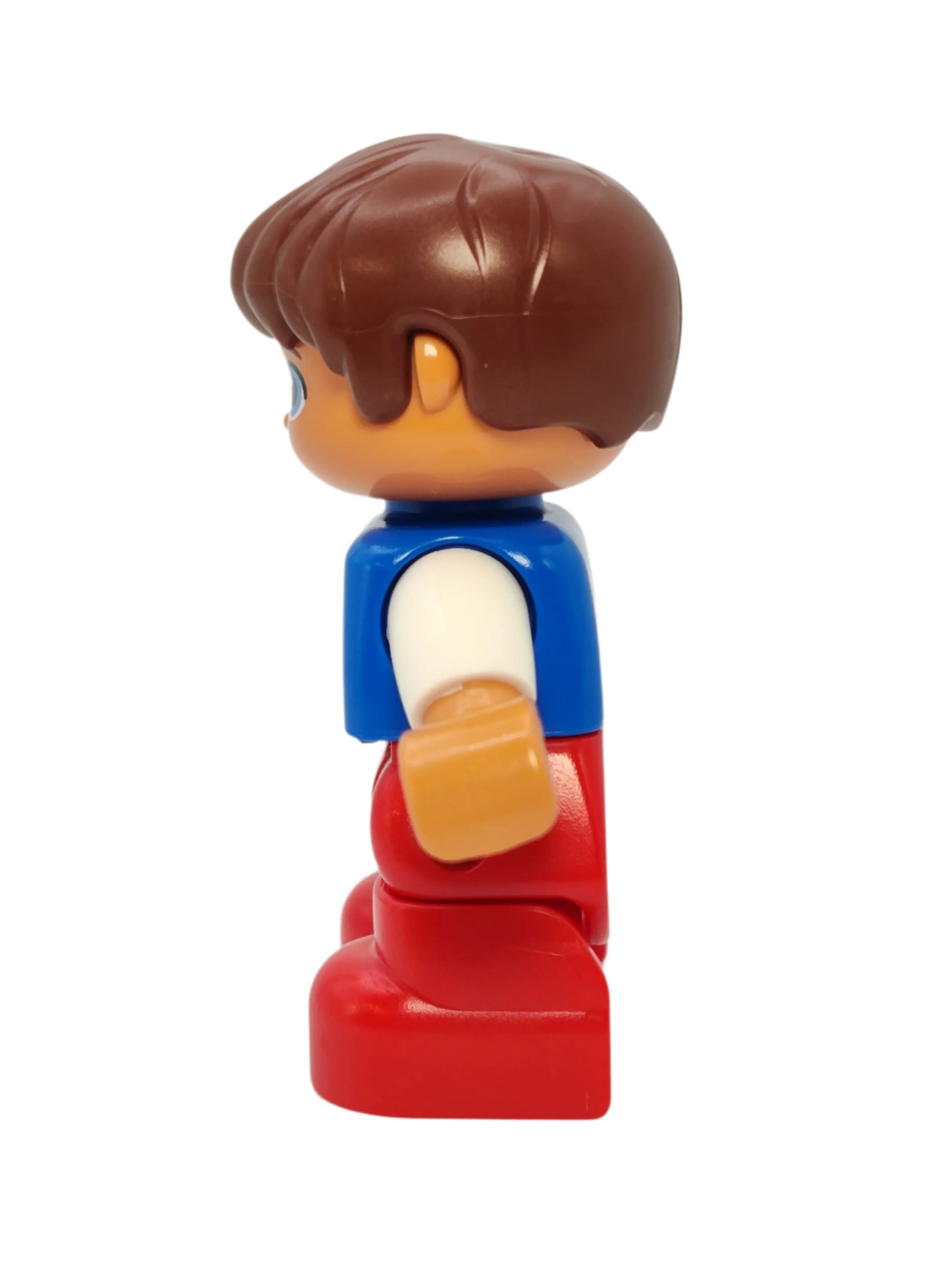 Duplo Figure Child - Blue Top with Red Car Pattern, 47205pb031 - Image 2