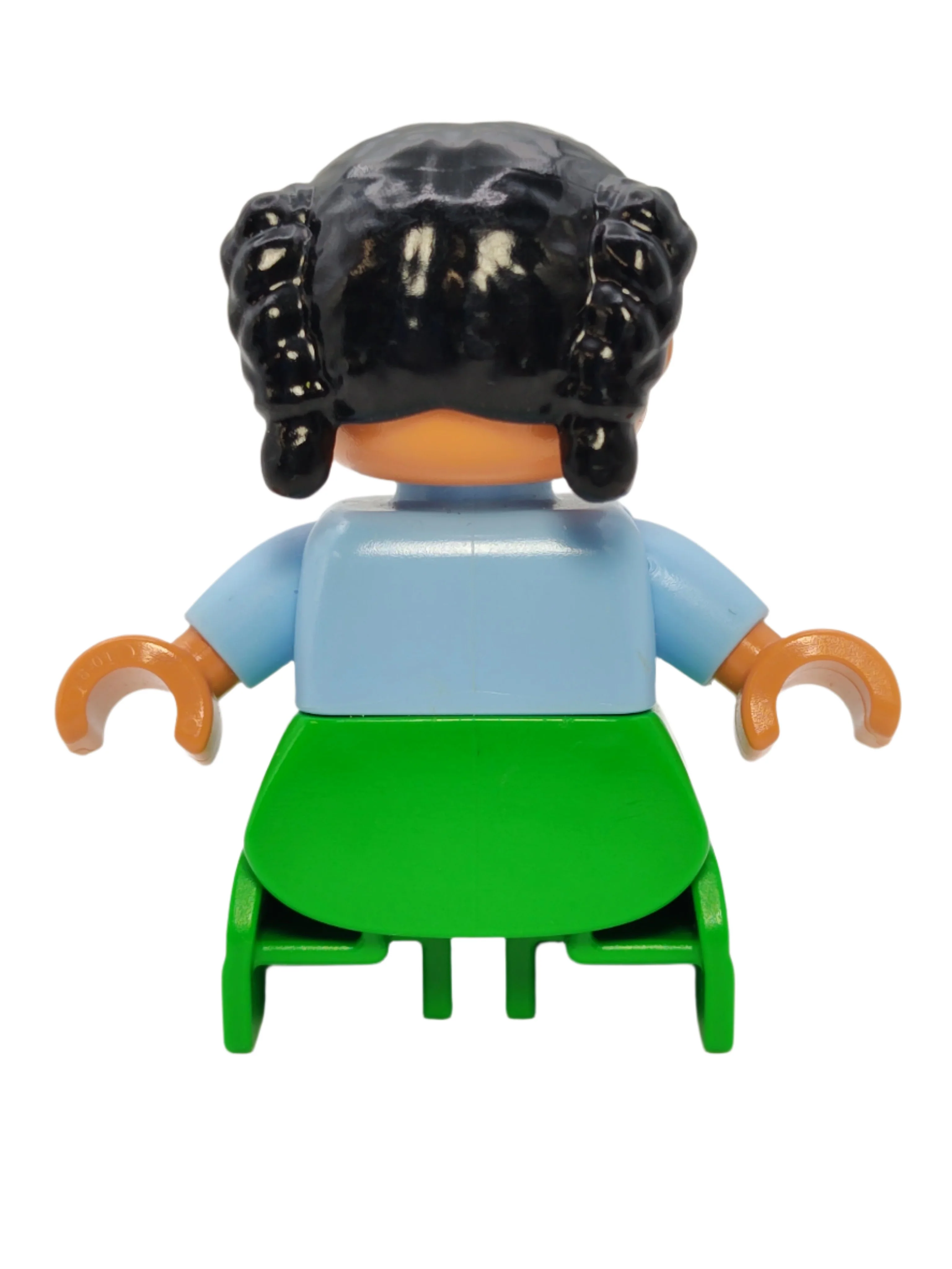 Duplo Figure Girl - Light Blue Top with Red Flowers, 47205pb001 - Image 3