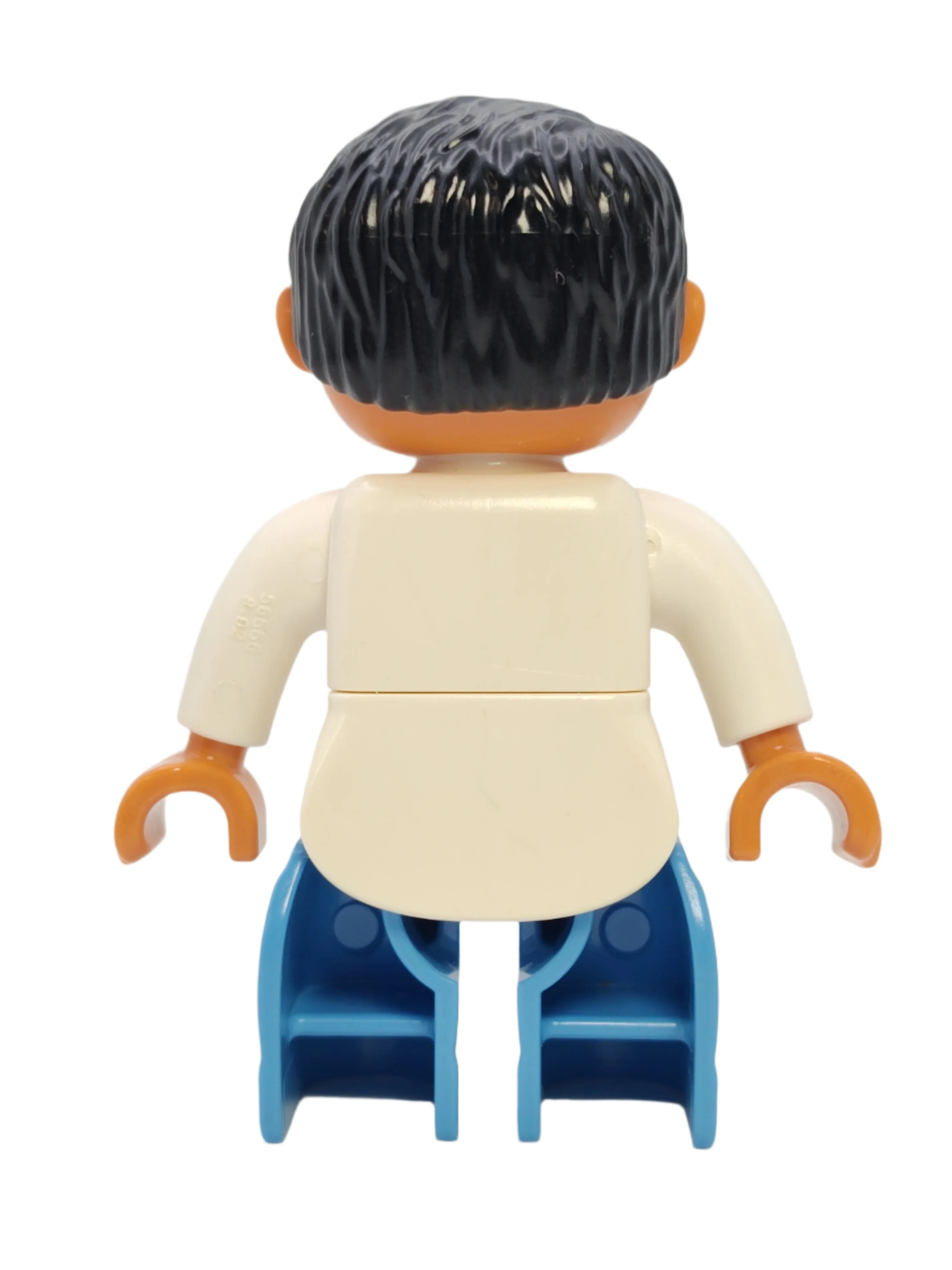 Duplo Figure Male - Lime Striped Apron and Red Bow Tie, 47394pb182a - Image 3