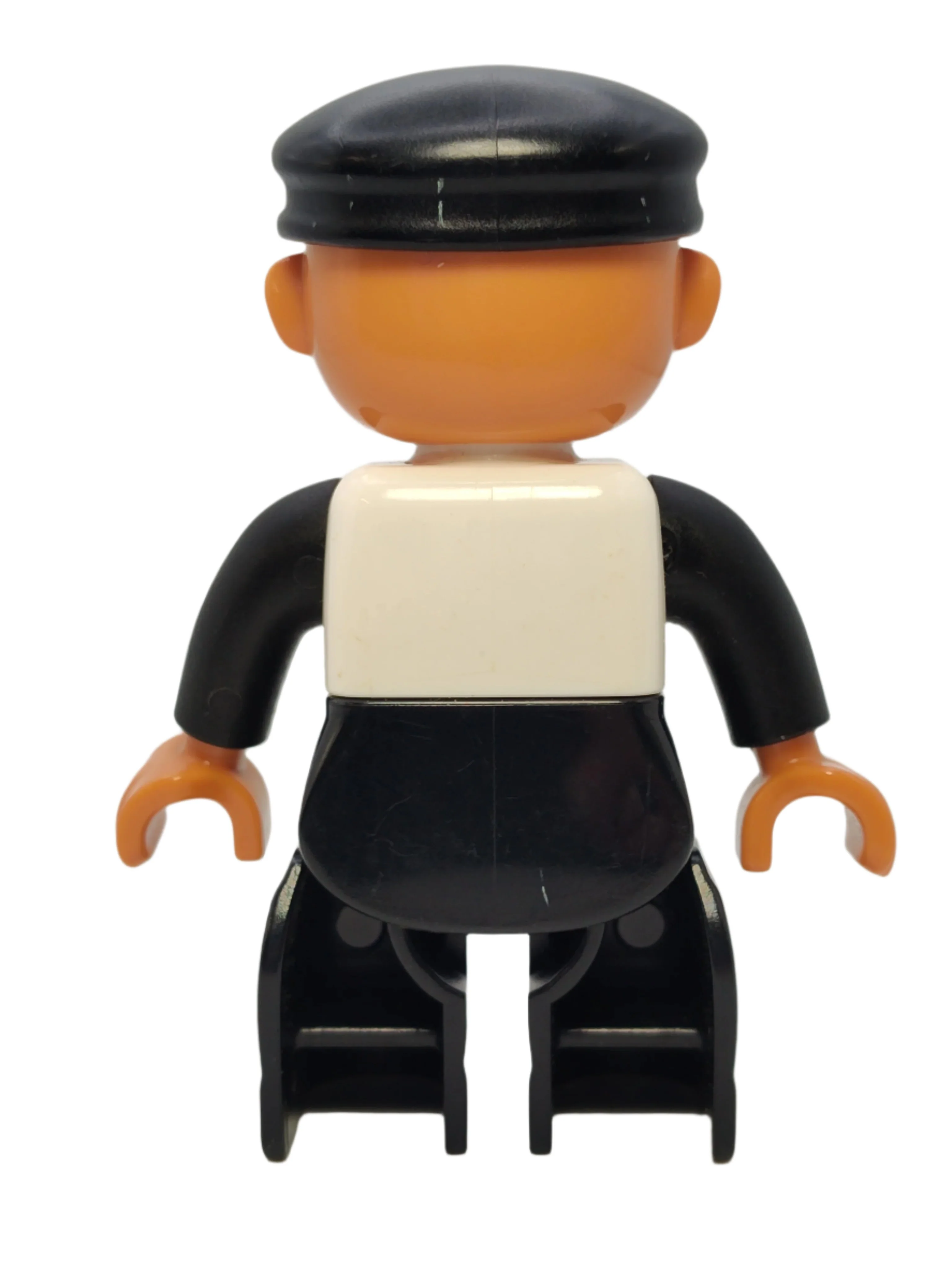 Duplo Figure Male Prisoner - Black and White Striped Shirt with '62019', 47394pb035 - Image 3