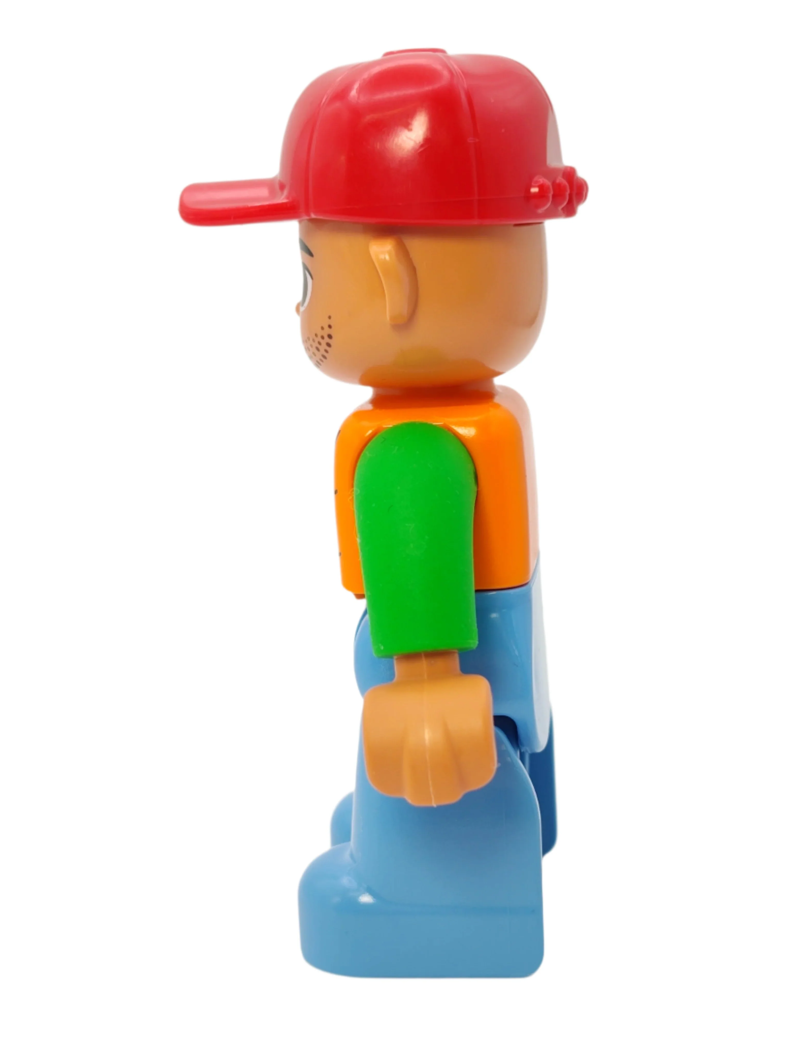 Duplo Figure - Orange Vest with Dark Green Plaid Shirt, 47394pb166a - Image 2