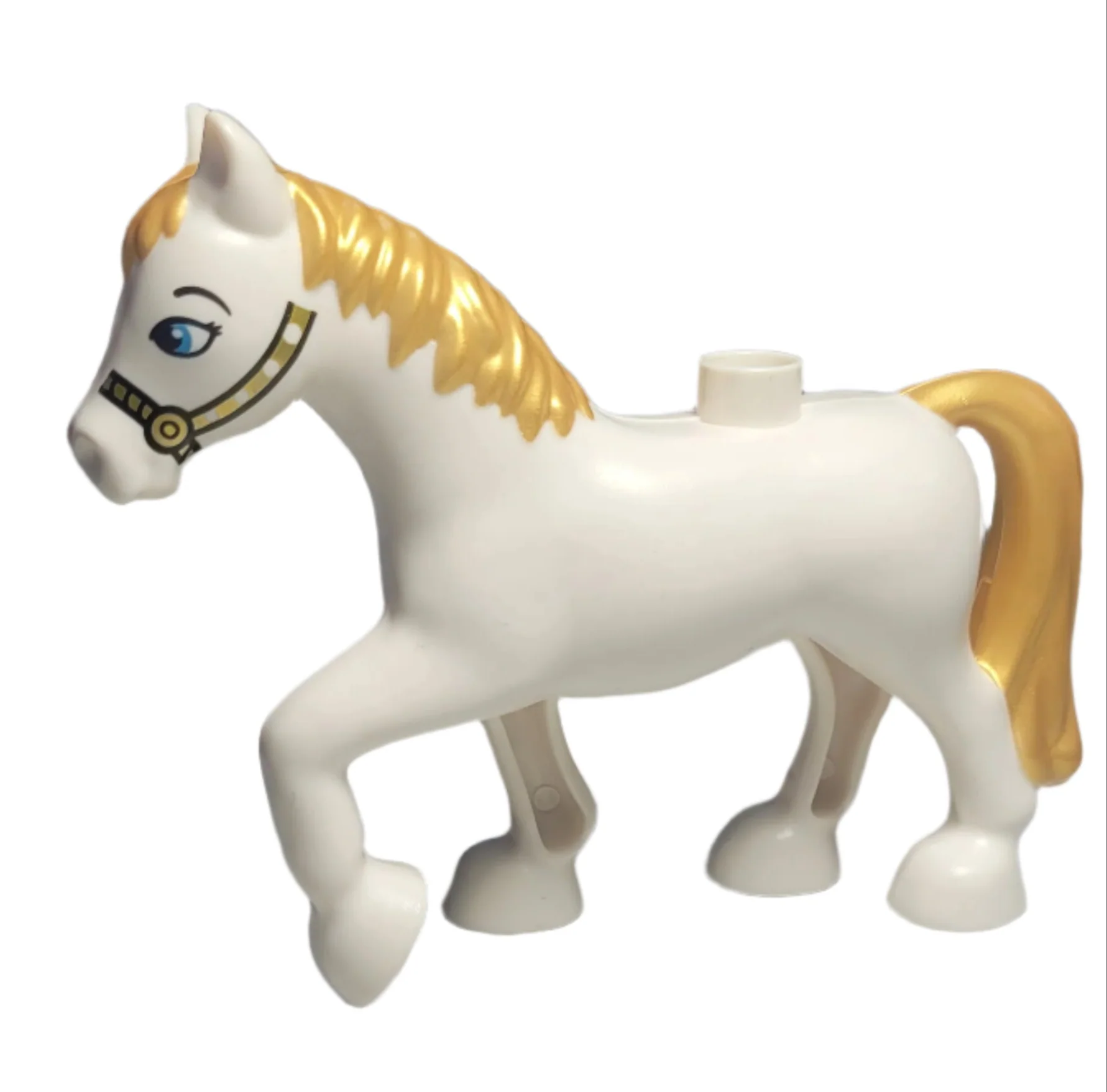 Duplo Horse with Gold Mane and Bridle, 3426pb04 - Image 2