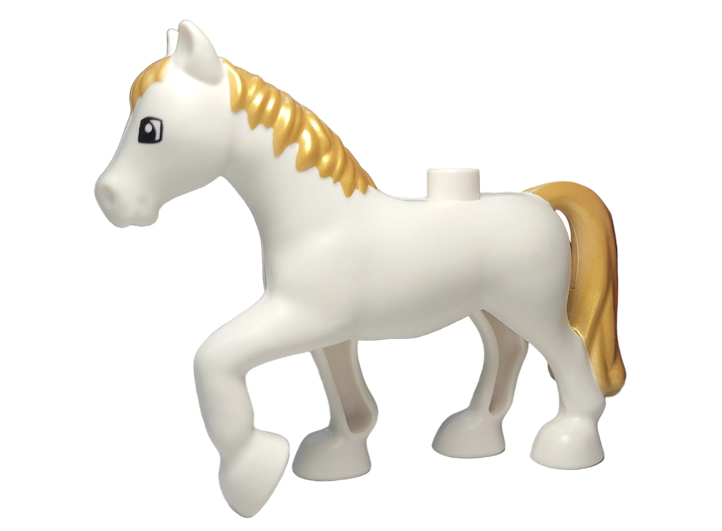 Duplo Horse with Gold Mane and Tail, 3426pb02