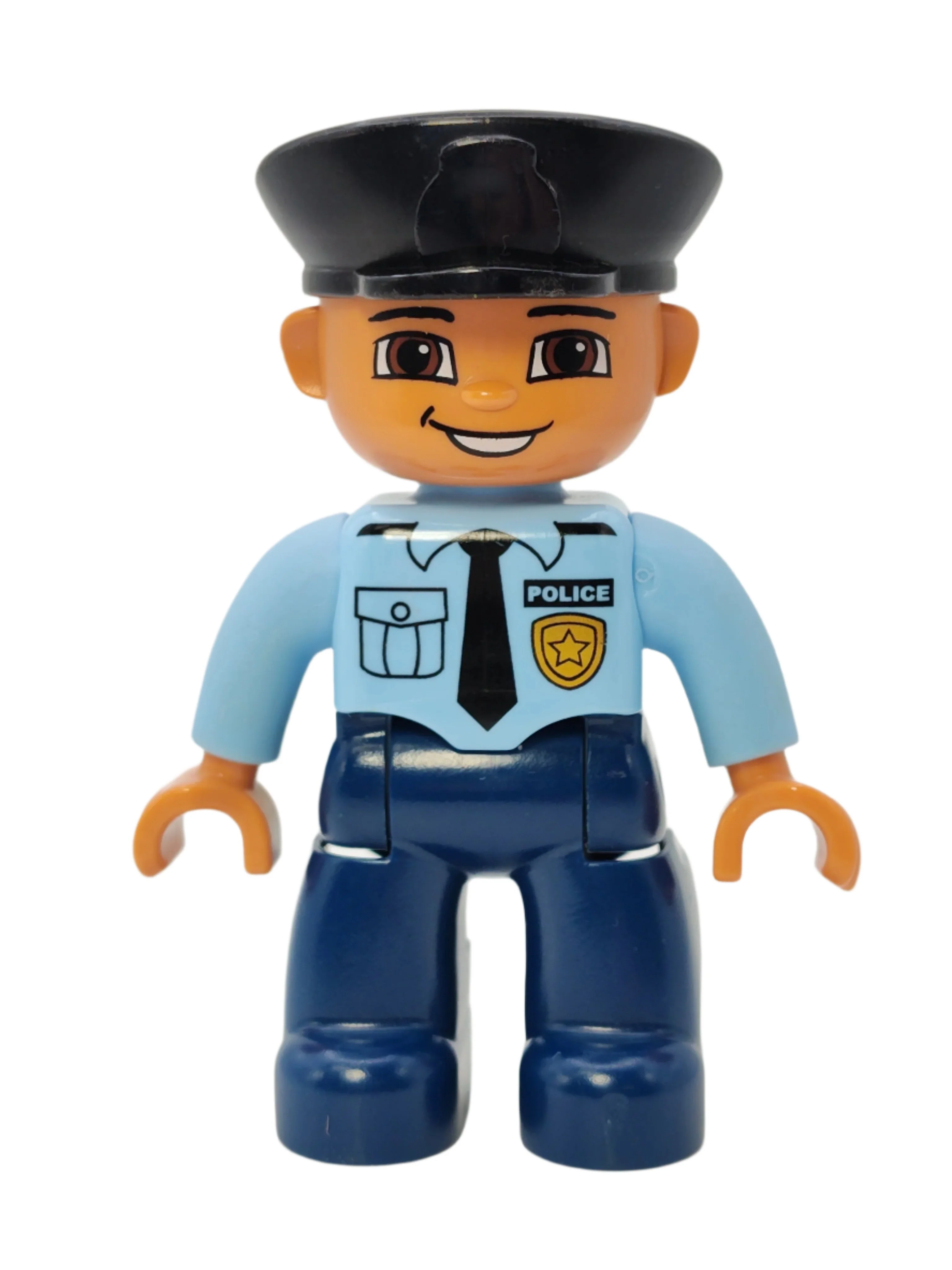 Duplo Male Police - Light Blue Top with Badge and Tie, 47394pb141