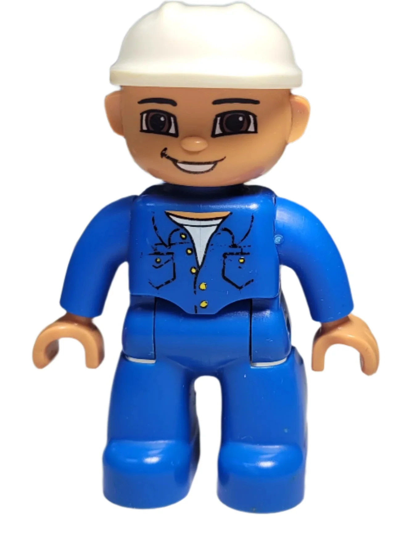 Duplo, Male, White Construction Helmet - 47394pb105