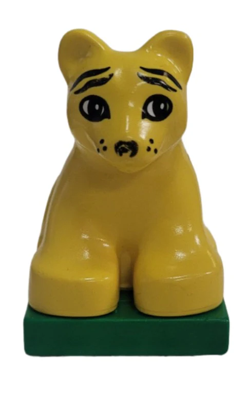 Duplo Tiger Cub on Green Base, 2334c03pb03