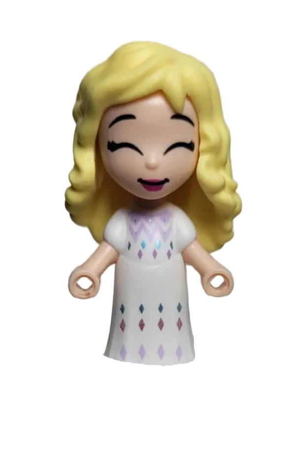 Elsa, Micro Doll, White Dress, dp111 - LEGO® Disney Minifigure