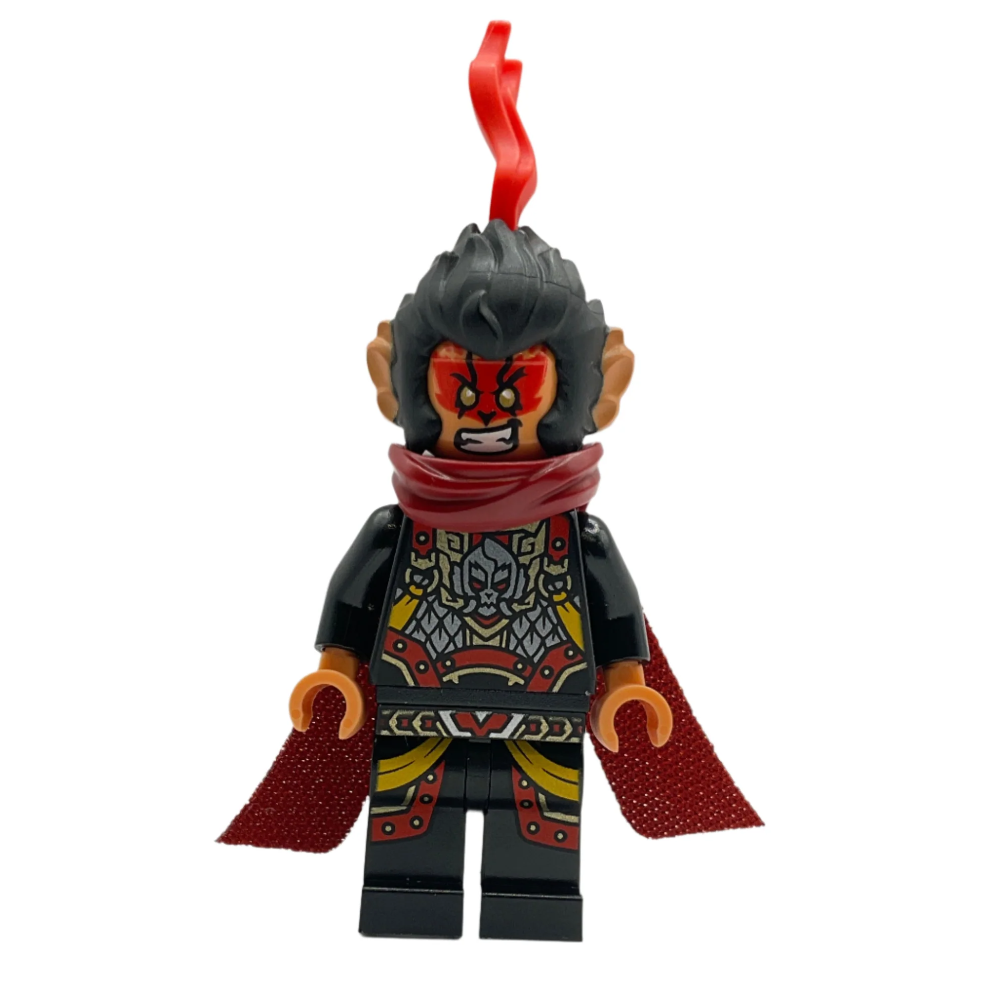 Evil Macaque - Black and Red Armor, Dark Red Cape, Cat Tail, mk090