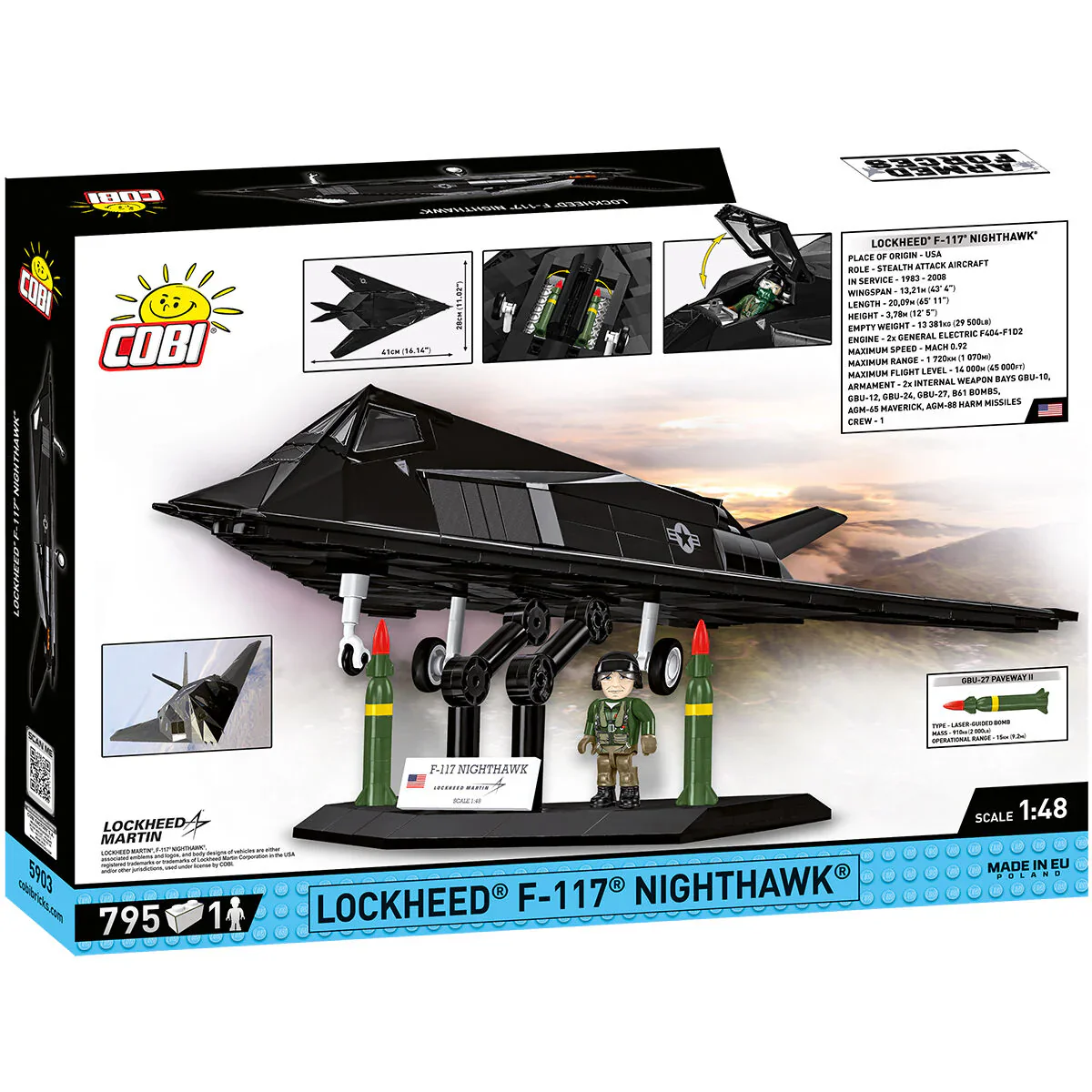 F-117 Nighthawk Stealth Fighter: COBI Set #5903 - Image 2