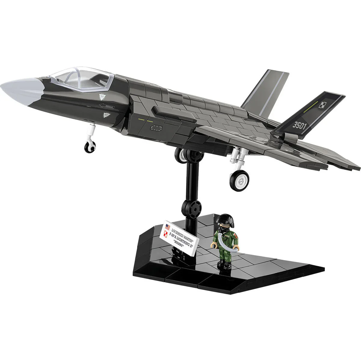 F-35A Lightning II "Husarz" Fighter Jet: COBI Set #5904 - Image 5