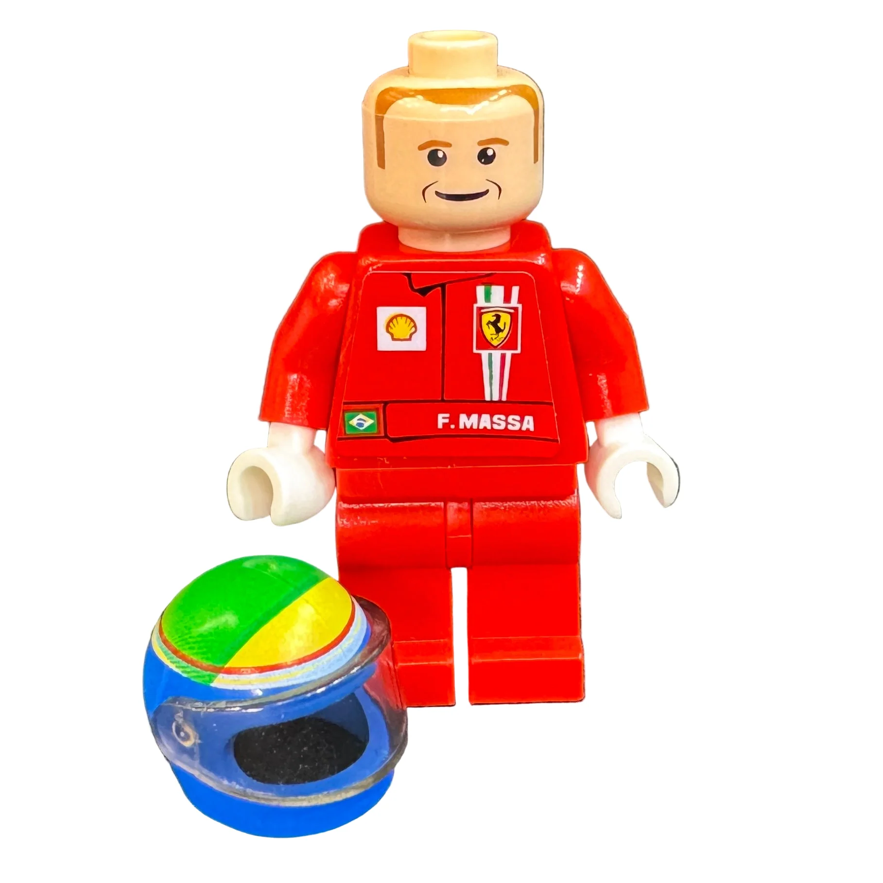 F1 Ferrari - F. Massa with Helmet Blue Printed - with Torso Stickers, rac043s - Image 3