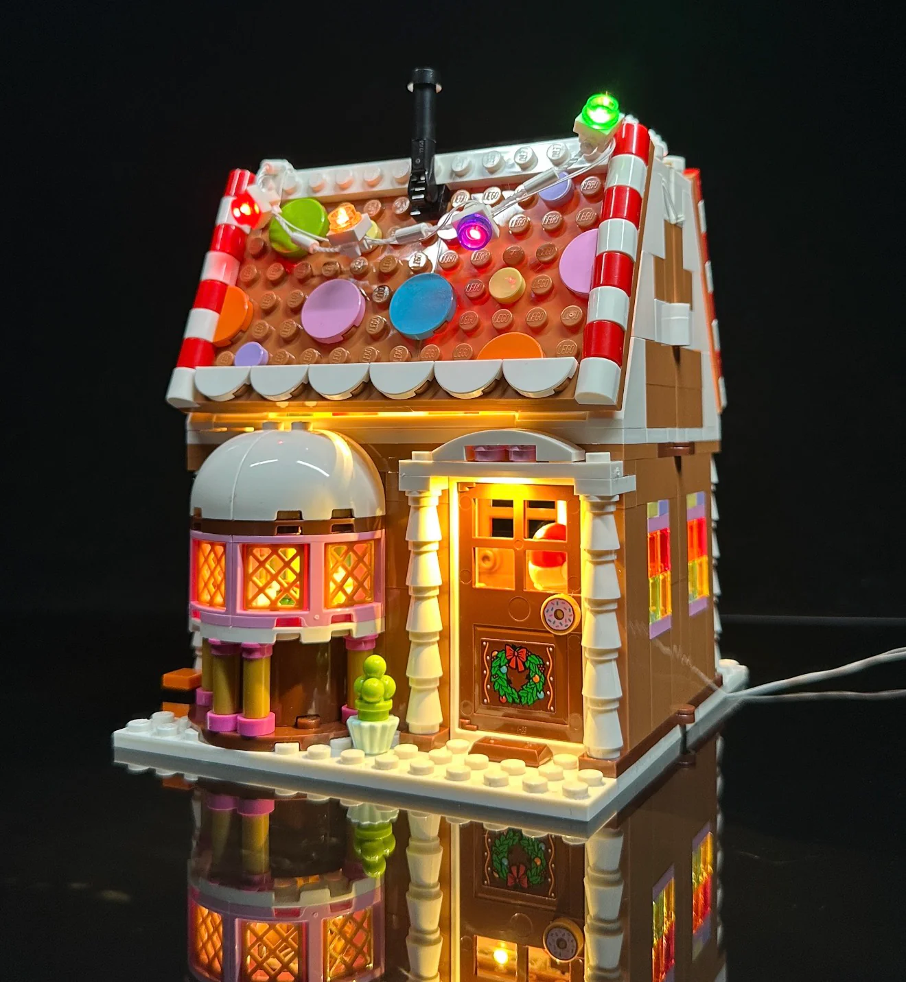 Festive Gingerbread House 40809 Custom Lighting Kit for LEGO® Set