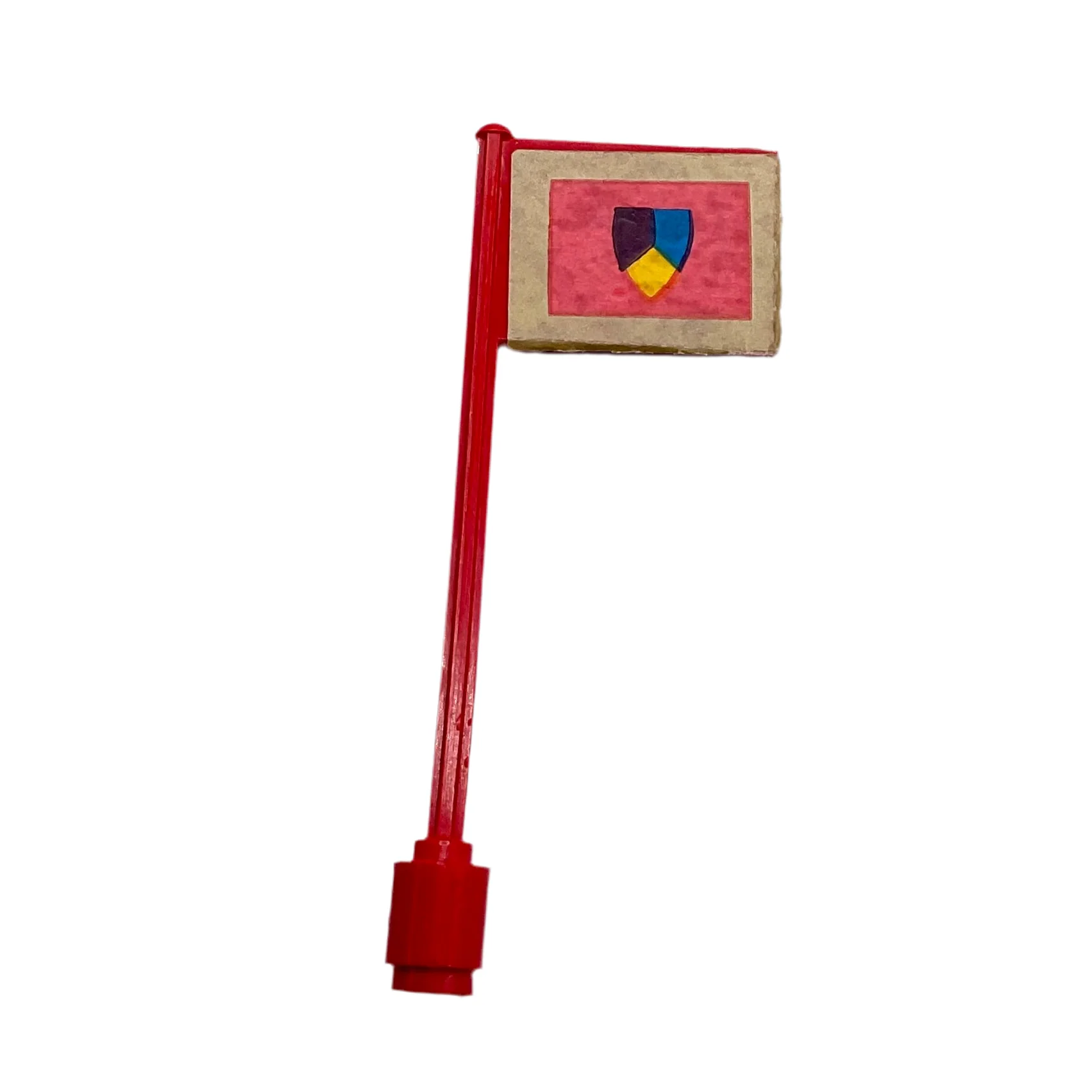 Flag on Flagpole, Straight with Knight's Tournament Pattern (Stickers), Part# 3596pb07