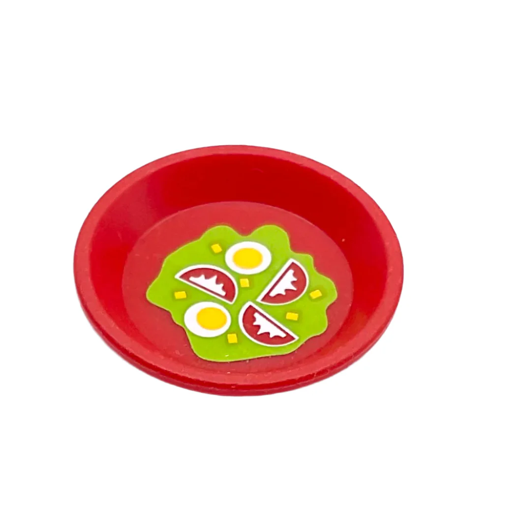 Friends Accessories Dish, Round with Salad Pattern (Sticker), Part# 93082fpb001
