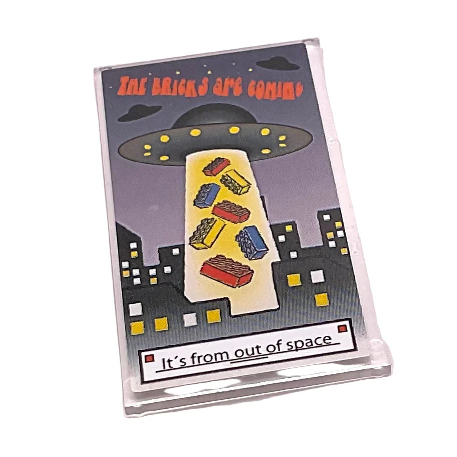 Glass for Window 1 x 4 x 6 with 'The Bricks are Coming' Movie Poster Pattern (Sticker), Part# 57895pb003