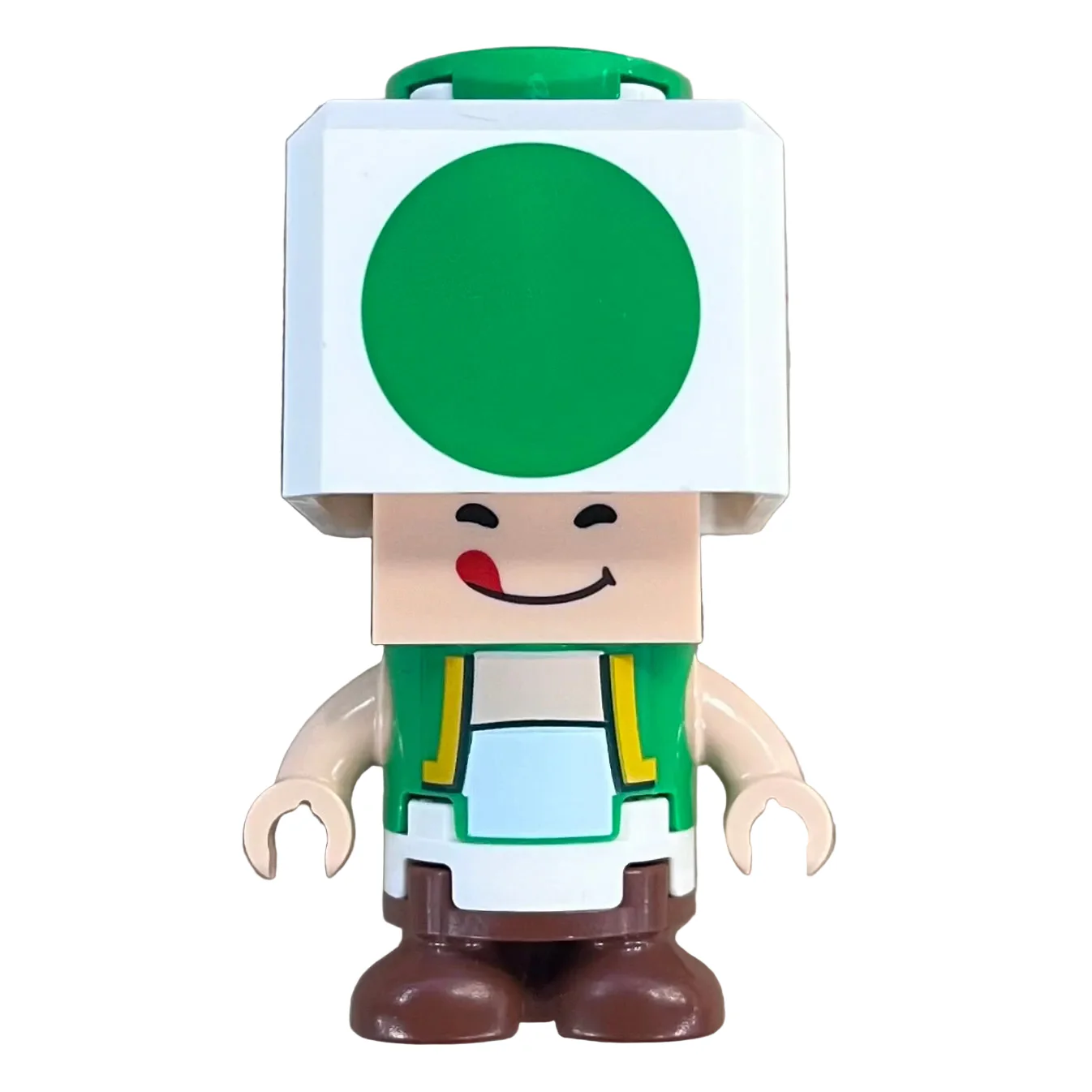 Green Toad - Closed Eyes, Tongue, mar0223 - LEGO® Super Mario Minifigure