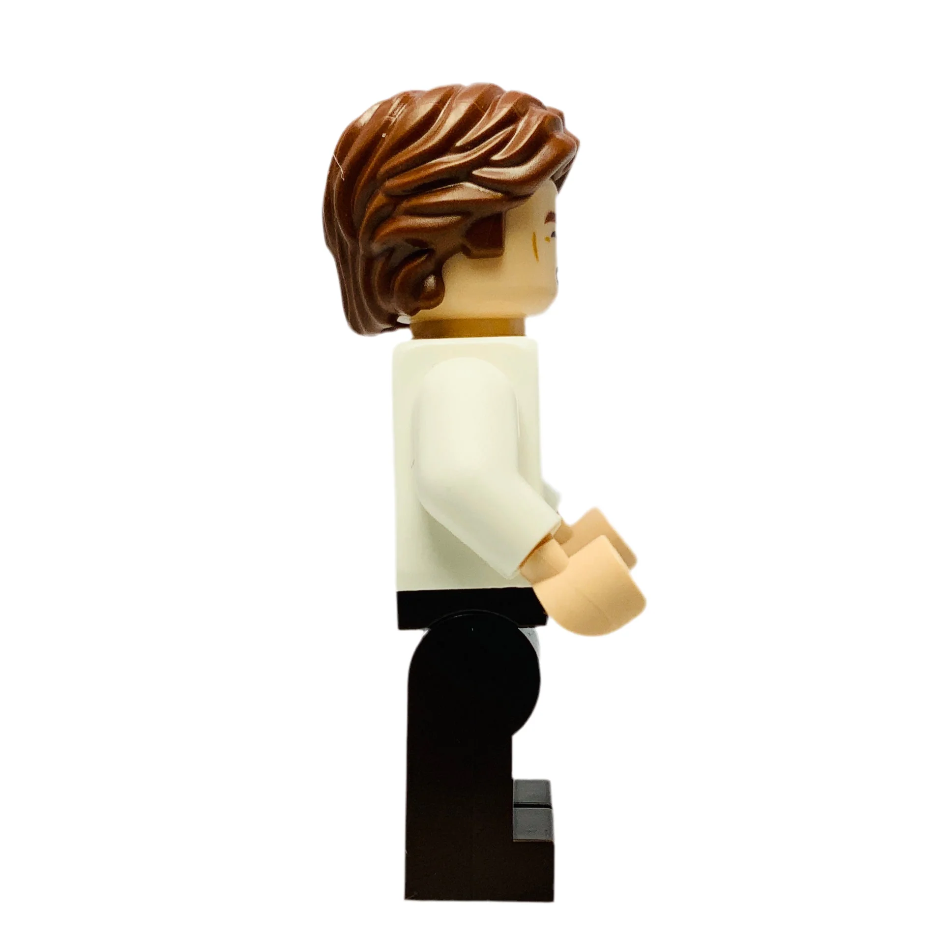 Han Solo - White Shirt with Wrinkles on Front and Back, Dark Brown Legs, Wavy Hair, sw1371, LEGO® Star Wars Minifigure - Image 2