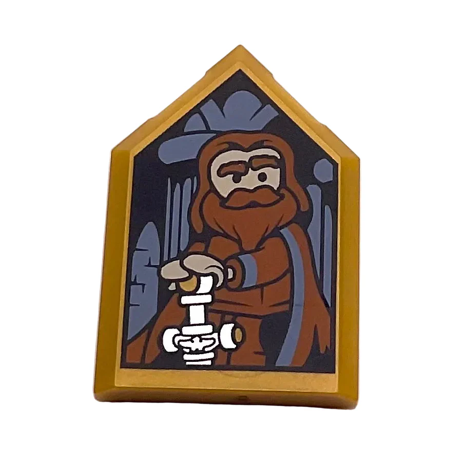 Harry Potter Portrait with Godric Gryffindor, (Tile, Modified 2x3 Pentagonal), Part# 22385pb332