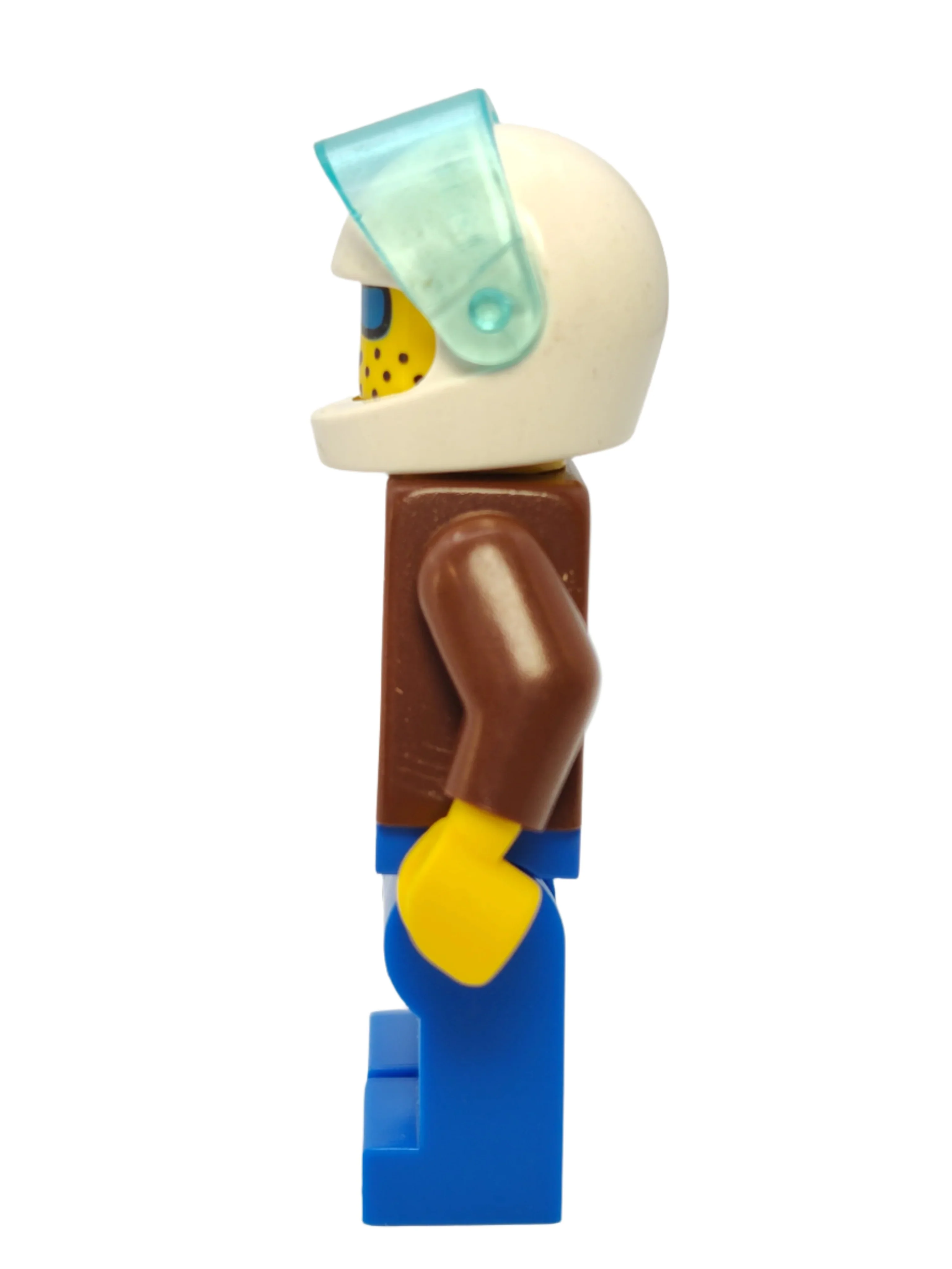 Helicopter Pilot - Brown Jacket and White Helmet, jbr001 - Image 2