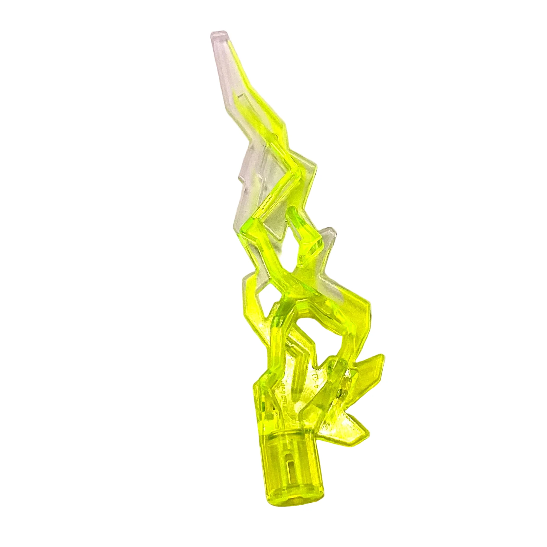 Hero Factory Weapon Accessory, Flame / Lightning Bolt with Axle Hole with Marbled Trans-Clear Pattern, Part# 11302pb03