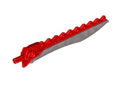 Hero Factory Weapon, Saw with Molded Flat Silver Sword Blade Pattern, Part# 98568pb02