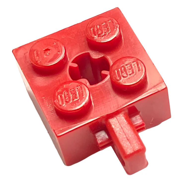 Hinge Brick 2 x 2 Locking with 1 Finger Vertical and Axle Hole, Part# 30389b - Image 2