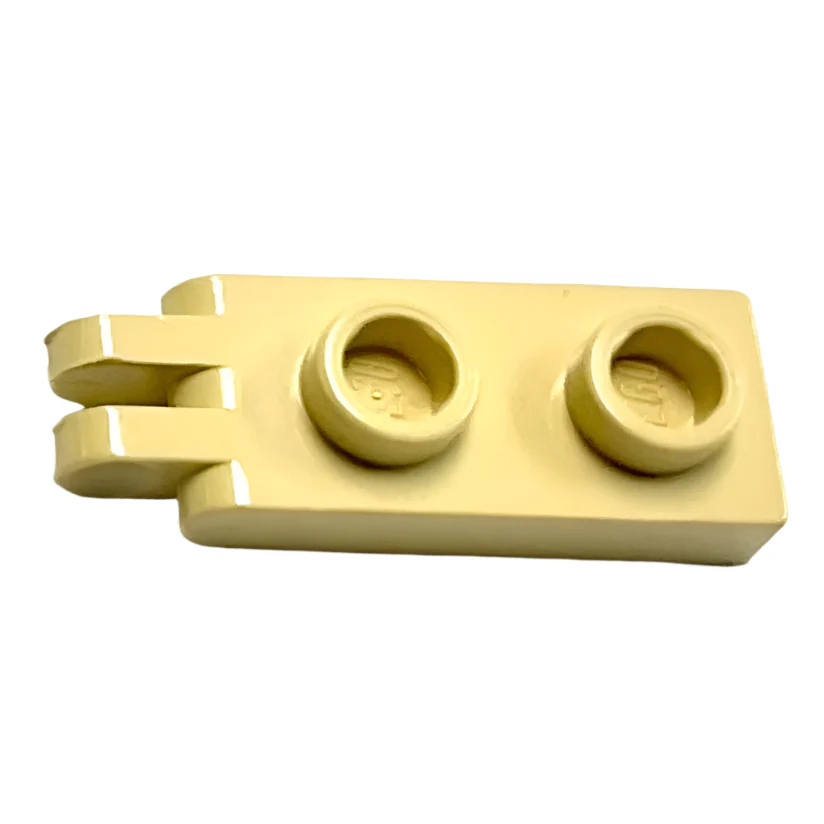 Hinge Plate 1 x 2 with 2 Fingers on End - Hollow Studs, Part# 4276b - Image 2