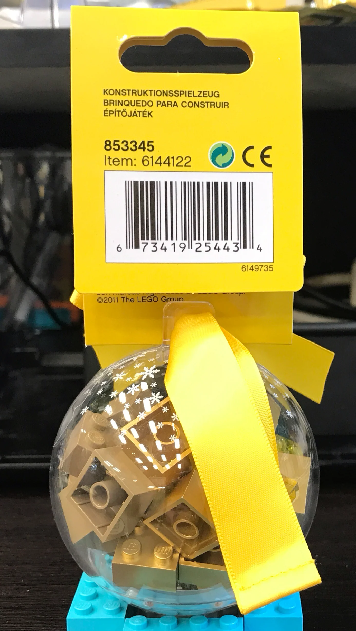 Holiday Ornament with Gold Bricks, 853345 - Image 2