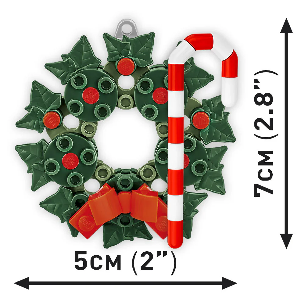 Holiday Wreath Christmas Tree Ornament: COBI Set #20009 - Image 4